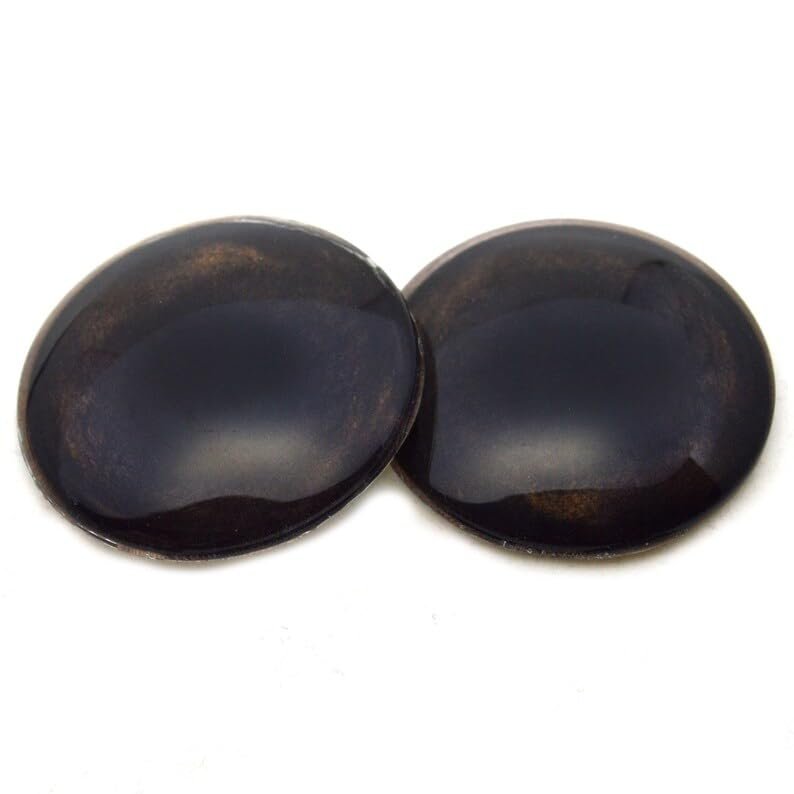 Dark Brown Dog Glass Animal Eyes, 6mm to 40mm, Jewelry Making Art Dolls Puppy Taxidermy Sculptures Polymer Clay Eyeball Flatback Domed (10mm)