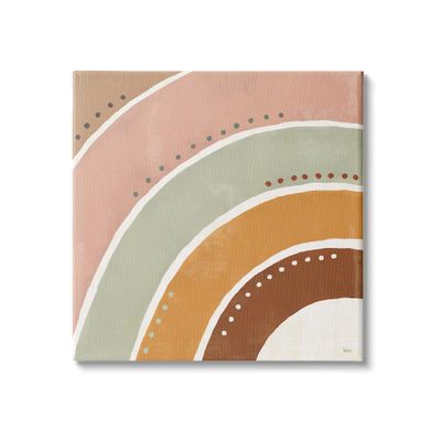 Stupell Industries Desert Half Rainbow Arches Polka Dot Stripes