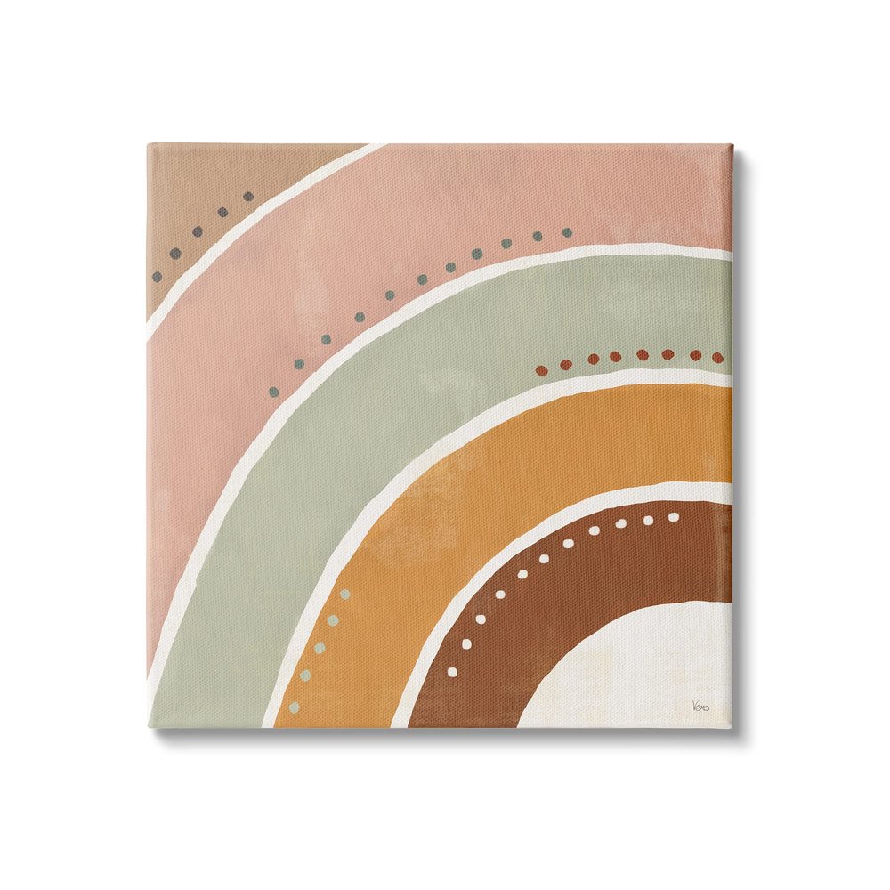 Stupell Industries Desert Half Rainbow Arches Polka Dot Stripes