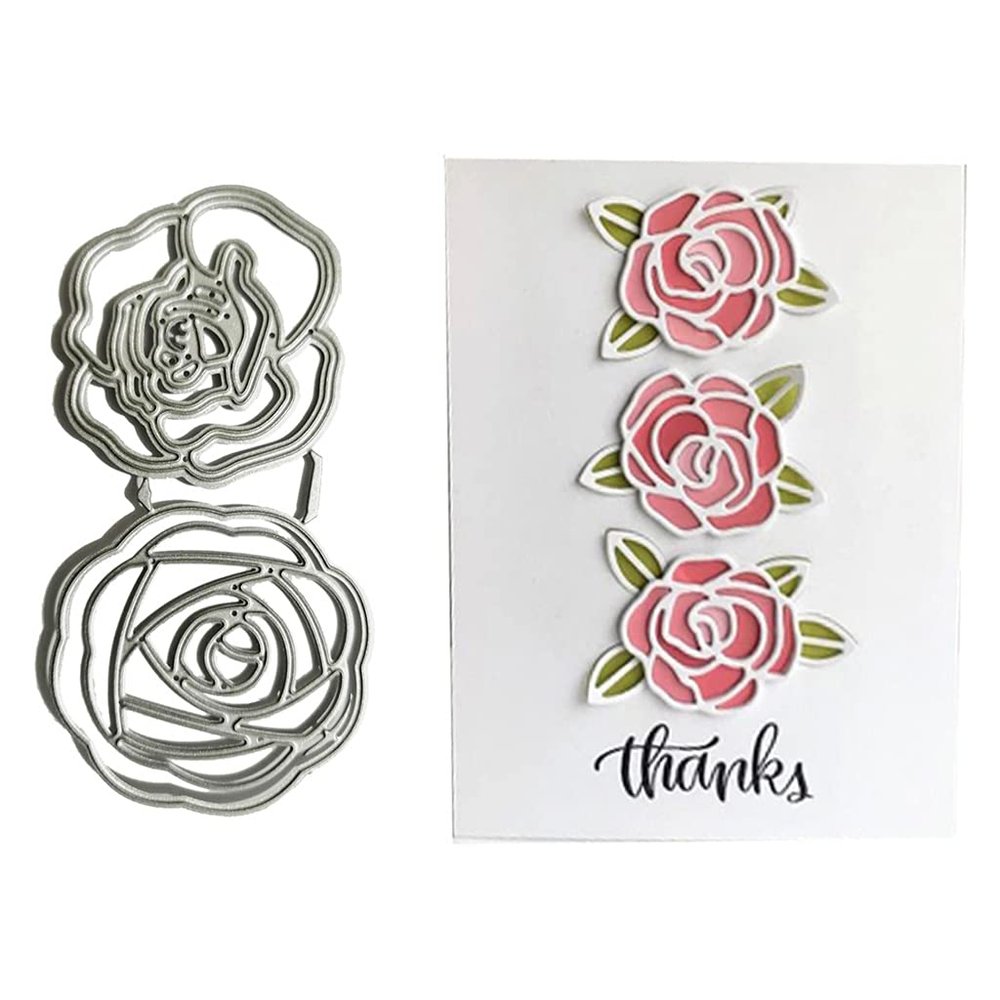 Rose Metal Die Cuts,Cutting Dies for Card Making Clearance,Embossing Dies for Scrapbooking, DIY Album Paper Cards Art Craft Decoration