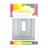 Waffle Flower Nesting Rectangle Frames Die - The Nesting Rectangle Frames Die Set is a Must-Have for Your Crafty Toolbox! This Collection of Dies cuts Solid Rectangular Frames in 5 Sizes! view 1