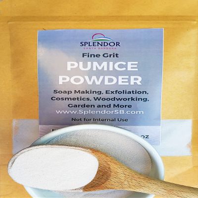 Pumice Powder - Natural Fine Grit (8oz) for Soap Making Supplies, Skin Scrub Body and Face, Exfoliation, Cosmetics, Woodworking, Cleaning, Polishing, Garden and More