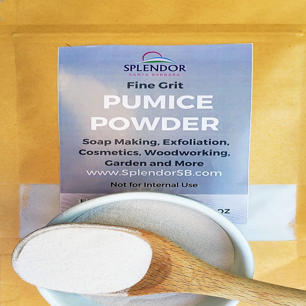 Pumice Powder - Natural Fine Grit (8oz) for Soap Making Supplies, Skin Scrub Body and Face, Exfoliation, Cosmetics, Woodworking, Cleaning, Polishing, Garden and More