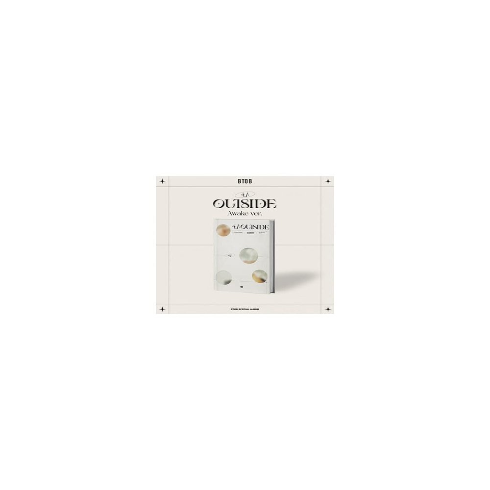 BTOB 4U : Outside Special Album Awake Version CD+1p Poster+96p Booklet+1p Lyric Paper+1p Invitation Card+1p Postcard+1p PhotoCard+1p Film PhotoCard+Message PhotoCard Set+Tracking Kpop Sealed