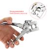 Grommet Kit Eyelet Plier Set, Leather Tools 1Pcs Rivet Setter Punch Pliers Belt Holes for Leather Fabric Belt Clothes,with 100pcs Easy Press Hollow Grommets view 2