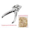 Grommet Kit Eyelet Plier Set, Leather Tools 1Pcs Rivet Setter Punch Pliers Belt Holes for Leather Fabric Belt Clothes,with 100pcs Easy Press Hollow Grommets view 4
