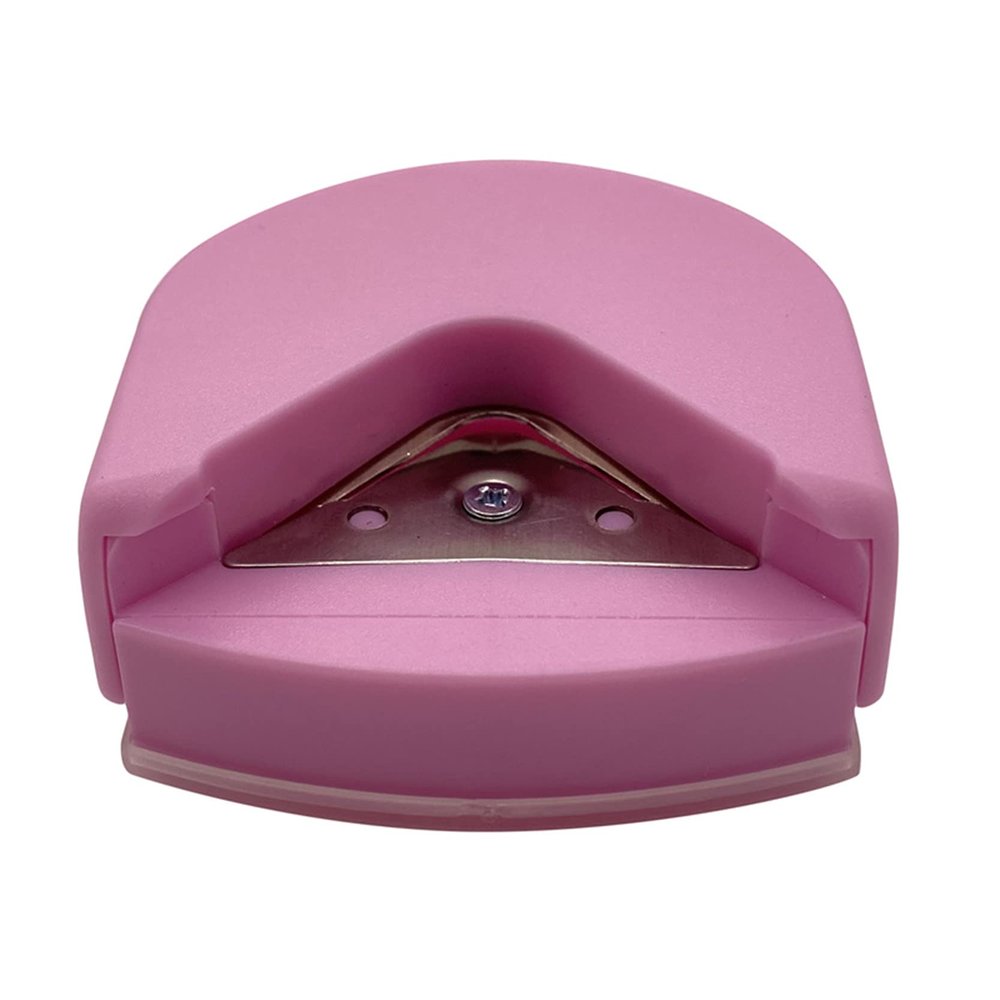 HUANGXM Corner Rounder Cutter Paper Punch PVC Film Photo Business Card Office Supplies for DIY Projects Scrapbooking Card Making Round Tool(Pink)