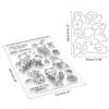 Greeting Gift Clear Stamps and Dies Set for DIY Card Making, Clear Rubber Stamps and Dies for Card Sets for Crafting, DIY Scrapbooking Card Making Tools view 2