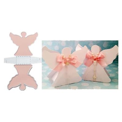 vegan Die Cuts for Gift Box Making,Angel Box Metal Cutting Dies for DIY Scrapbooking Cards,5AC704502