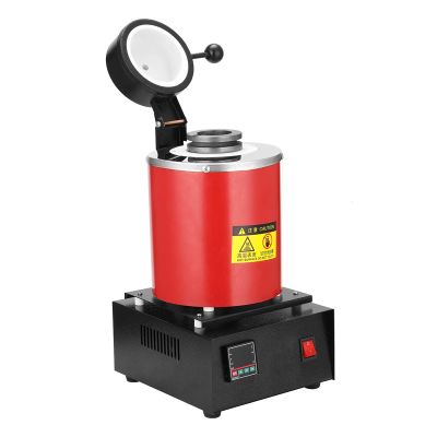Tqing Melting Furnace,3Kg Portable Graphite Crucible Furnace High Temperature Small Metal Melting Furnace 1400W Automatic Melt Furnace,1kg,110v