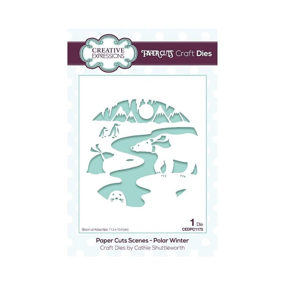 Creative Expressions Paper Cuts-Scene Polar Winter-Craft Die, Metal, 11.5 x 10.4 cm
