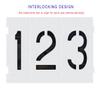 Deezio Reusable Large Numbers Interlocking Stencil Kit, 0123456789 on 10 Separate Sheets (10 inch) view 2