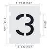 Deezio Reusable Large Numbers Interlocking Stencil Kit, 0123456789 on 10 Separate Sheets (10 inch) view 3