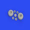 Eduardo 1/48 Brushing Boeing B-17 Flying Fortress Wheel Oval Tread (For HK Models) Plastic Model Parts EDU648644 view 4