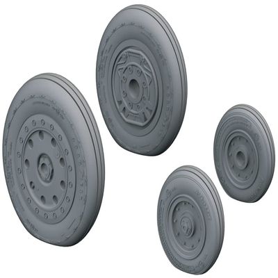 Eduardo 1/48 Brassin McDonnell Aircraft F-4B Phantom 2 Wheel (For Tamiya) Plastic Model Part EDU648682