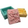 3D Peony Soap Mold Rectangle Delicate Flower Silicone Soap Molds for Soap Bar Making Lotion Bar Scented Candle Aromatherapy Plaster Mould Cake Decoration Fondant Ice Cube Moulds view 1