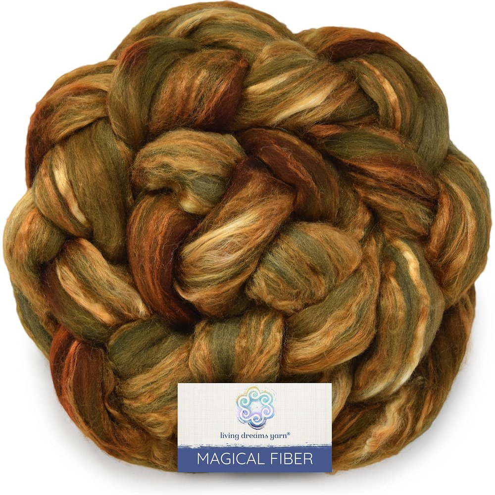 Magical Silk Merino Fiber. A Fabulous Blend of Enchanting Color and Sublime Softness. Hand Dyed Roving for Spinning & Felting. Masterfully Crafted in USA by Local Artisans. 4oz, Dragon