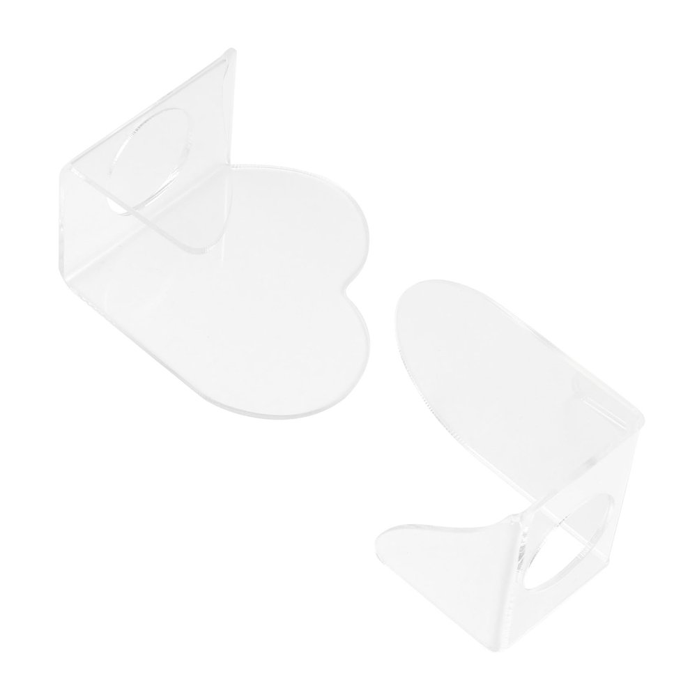 2 Pcs Acrylic Palette Nail Art Palettes Pigment Blending Board Inflatable Headbands for Kids Sticks for Crafting Makeup Mixing Board Hand Makeup Palette Acrylic Acid