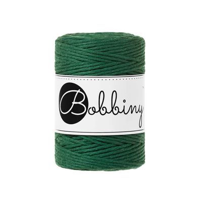 Bobbiny Baby 1.5mm Single Ply Macrame Cord (Pine Green) 108yds/330ft (100% Recycled Cotton)