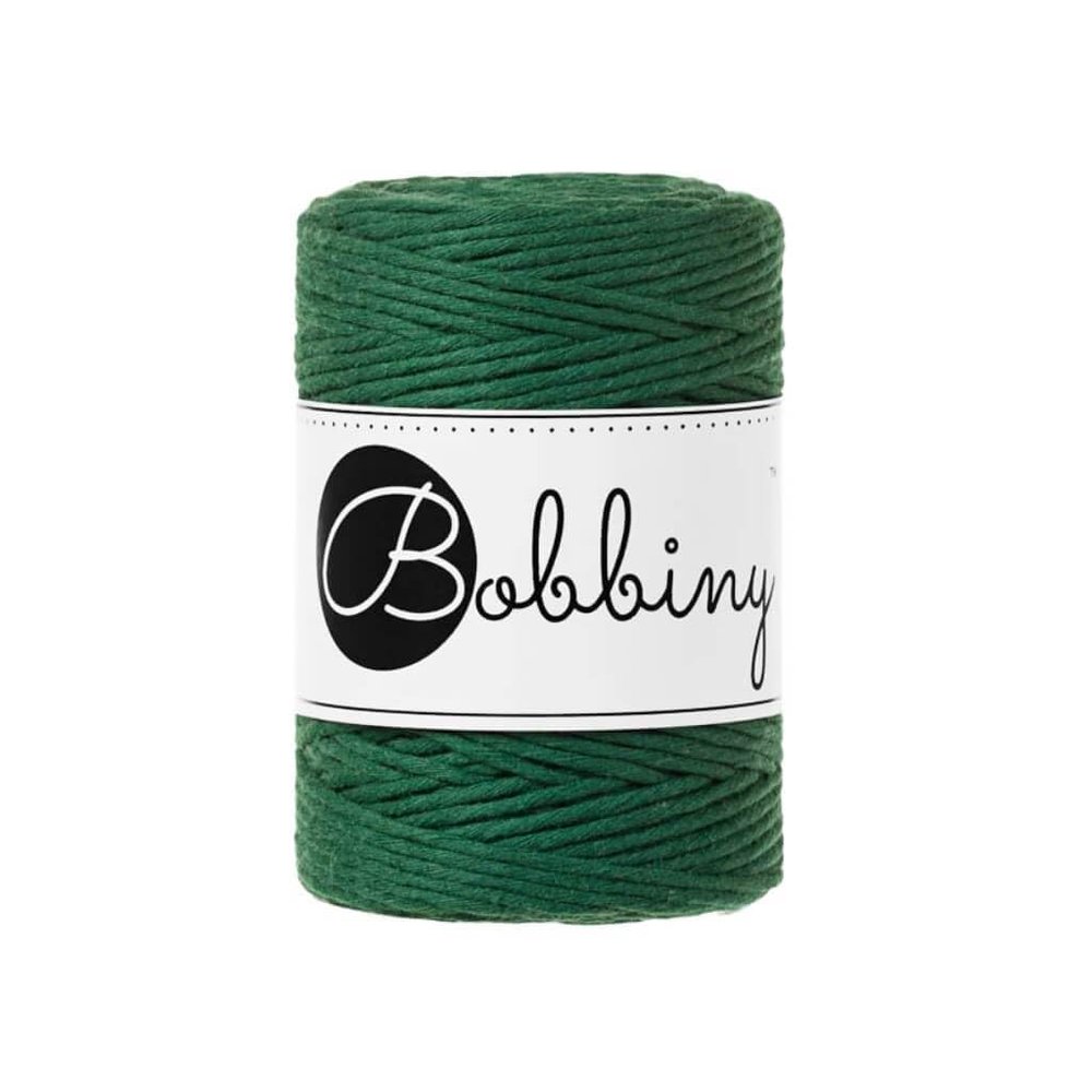 Bobbiny Baby 1.5mm Single Ply Macrame Cord (Pine Green) 108yds/330ft (100% Recycled Cotton)