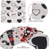 Soimoi Cards Print Precut 10-inch Cotton Fabric Quilting Squares Charm Pack DIY Patchwork Sewing Craft-White & Black2 view 3