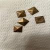 CraftbuddyUS 100pcs Brass Metal Sew On 12mm Pyramid Studs Embellishment, DIY view 1