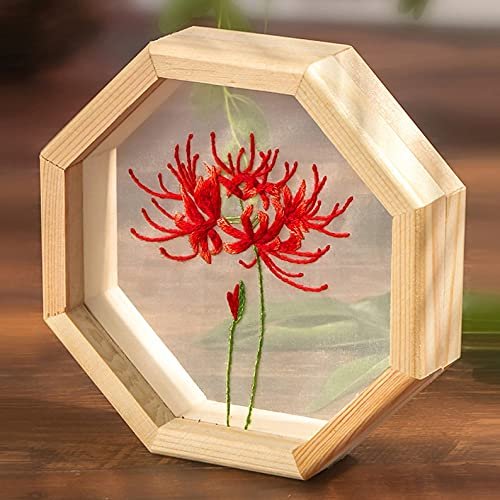 moosoop Transparent Embroidery?Embroidery for Beginner, Modern Embroidery Kit, Hand Embroidery Kit, Flowers Embroidery Pattern, DIY Embroidery Kit (6)