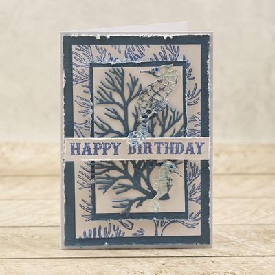 Couture Creations Seaside Girl Coral Mini Stamp and Die Set