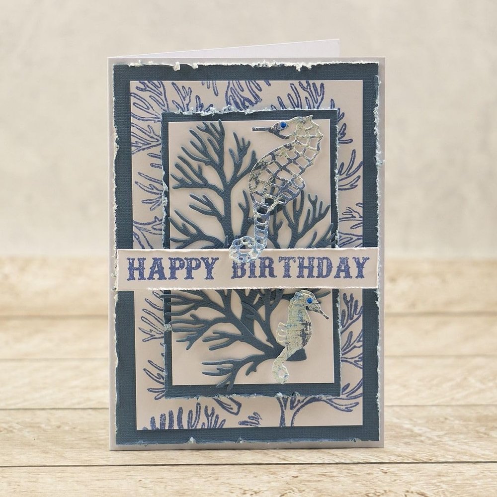 Couture Creations Seaside Girl Coral Mini Stamp and Die Set