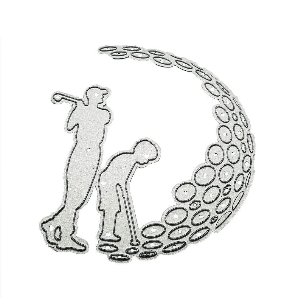 Die Cuts for Crafting, Parent-Child Golf Carbon Steel Cutting Dies DIY Scrapbooking Photo Album Embossing Paper Cards Making Stencil Decorative Cards Edges Crafts Accessories