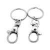 100 Pieces Antique Silver Plated Jewelry Making Charms Findings Crafting Suppliers B8MF7 Keyring Key Ring Clasps view 1