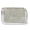 SUN-STAR Bag in Bag mitte B6 Size, Clear Pouch, Cosmetics Storage with Zipper, Pencil Case, Inside Tote, Light Gray view 1