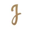 8" Wooden Letter J Unfinished, Watermelon Font, Craft Cutout 1-8" Thick view 1
