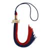 Endea Graduation Double Color Tassel with Gold Date Drop (Dark Navy Blue/Red, 2024) view 1