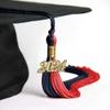 Endea Graduation Double Color Tassel with Gold Date Drop (Dark Navy Blue/Red, 2024) view 4