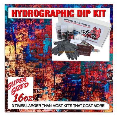 Hydrographic Dip Kit Abstract Painting 16oz dip Demon Hydro dip Dipping