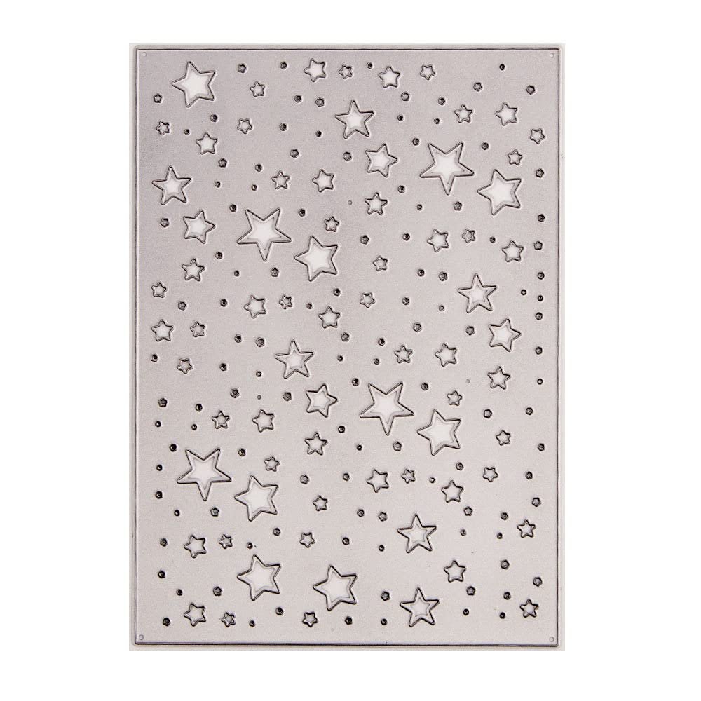 Arbuya Star Background Metal Cutting Dies Christmas Birthday Wedding Stencils Scrapbooking for DIY Craft Paper Card Making