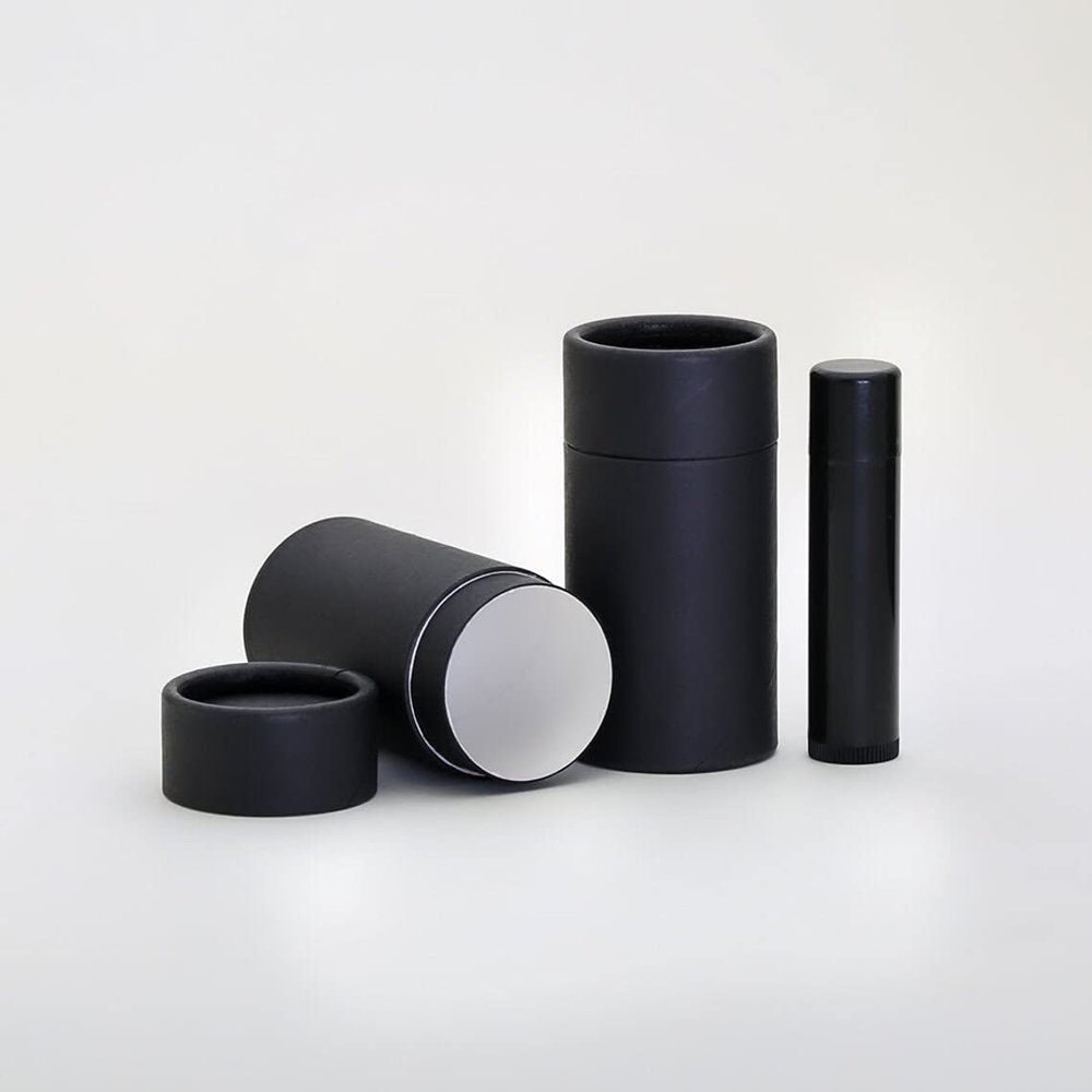 40 mL Black Kraft Paperboard Deodorant/Cosmetic/Lotion/Lip Balm/Salve Tubes (25)