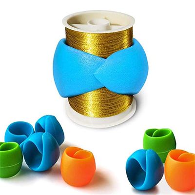 AKOAK 12 Pcs Spool Hoop, Spool Protector, Sewing Machine Core Protector to Prevent Thread End from Loosening and Control Thread End, for Sewing and Embroidery Thread, No Loose End