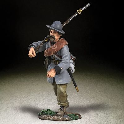 W. Britains Toy Soldiers W. Britain's American Civil War 31177X Confederate Infantry Charging Right Shoulder Shift 1:30 Scale Pewter