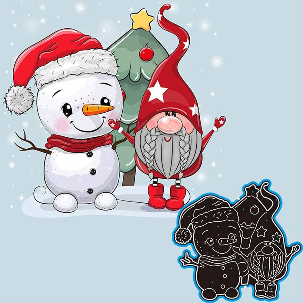 Christmas Santa Gnome Metal Die Cuts,Cutting Dies for Card Making Clearance,Embossing Dies for Scrapbooking, DIY Album Paper Cards Art Craft Decoration