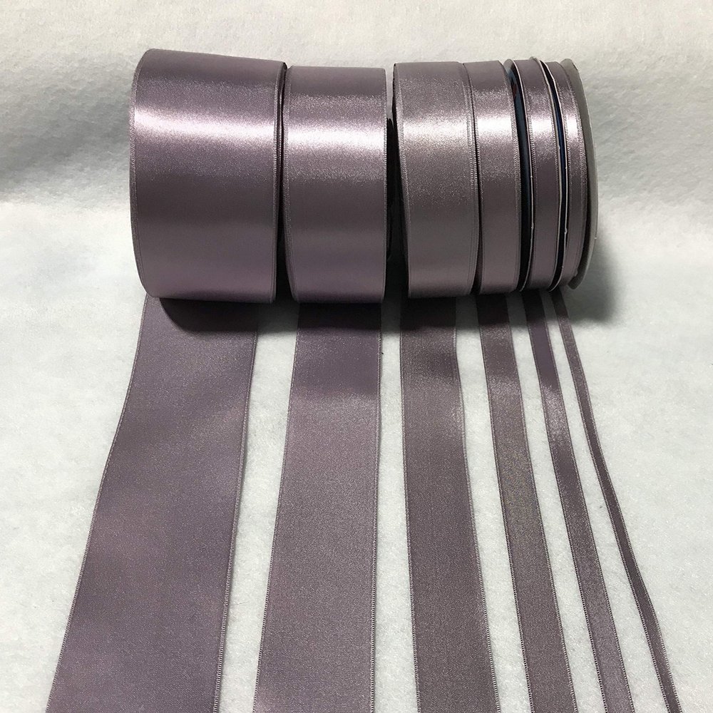Dusty Lavender Double Sided Satin Ribbon - Made in France - 3 Yards (7 Widths to Choose from)