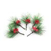 DCQRY WYSRJ 24 Pack Artificial Christmas Picks Assorted Red Berry Picks Stems Faux Pine Picks with Berries for Christmas Floral Arrangement Wreath Winter Holiday view 4