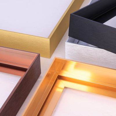 GVS-ART DIY Metal Floating Frame for 18X24 Canvas Painting Art,1 1/2"(3.8cm) Depth, Floater Frame,Mental Frame Kit, Cut to Pieces,Not Include Canvas or Mat Titannium Gold Frame