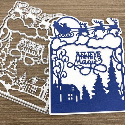 Christmas Sled Metal Die Cuts,Cutting Dies for Card Making Clearance,Embossing Dies for Scrapbooking, DIY Album Paper Cards Art Craft Decoration