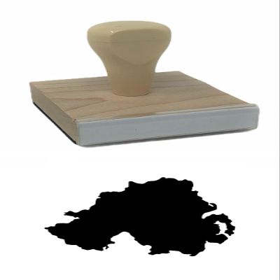 Hampton Tech Northern Ireland Country Rubber Stamp, 2 X 2'' Wood Stamp