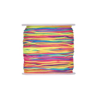 100 Yards Colorful Nylon Beading String Cords 0.8mm Chinese Knotting Cord Braided Nylon Thread Wires for Kumihimo Knotting Wrapping Beading Macrame Bracelet Jewelry Making