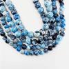 4 6 8 10 12mm Natural Gemstone Beads Round Loose Stone Beads for DIY Bracelet Necklace Earring Jewelry Craft Making Accessories (Light Blue Flame, 8mm48pcs) view 1