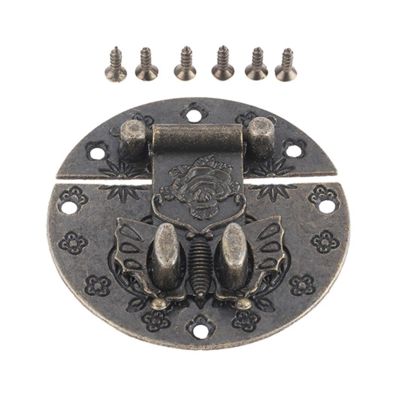 1Pc Vintage Butterfly Clasp Alloy Buckles Wooden Jewelry Box Buckles Wine Box Flower Lock Buckle Decor Hardware 38/59/74mm YYDFPIIA (Color : 59mm)