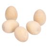 10PCS Wooden Eggs, Unfinished Wooden Easter Eggs Craft Easter Painting Kit Small Craft Office Decor 1.8x1.3inch view 1